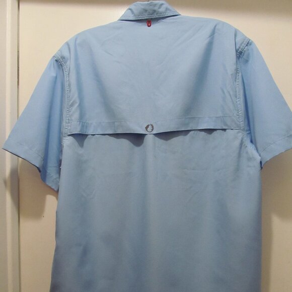 NWT The American Outdoorsman Men's Fishing Shirt UPF 40 Quick Dry Blue Sz Medium - Picture 3 of 16